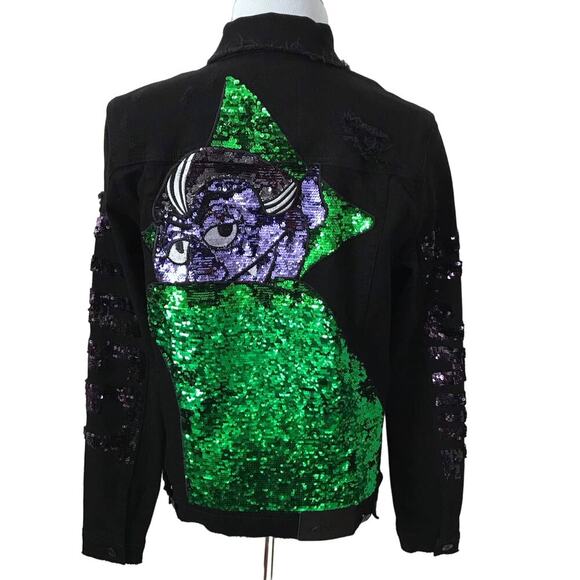 De-Kryptic NWOT Sesame Street Count Dracula Jean Jacket Men M - Picture 1 of 16